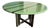 Round Black and Mint Green Gallery Dining Table from Giorgetti, 1980s For Sale