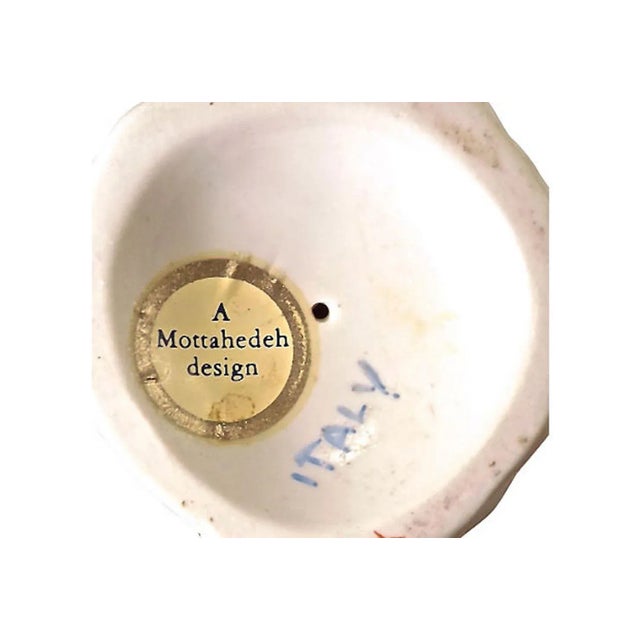 Mottahedeh Vintage Majolica Grotto Style Shell Owl Figurine For Sale - Image 4 of 5