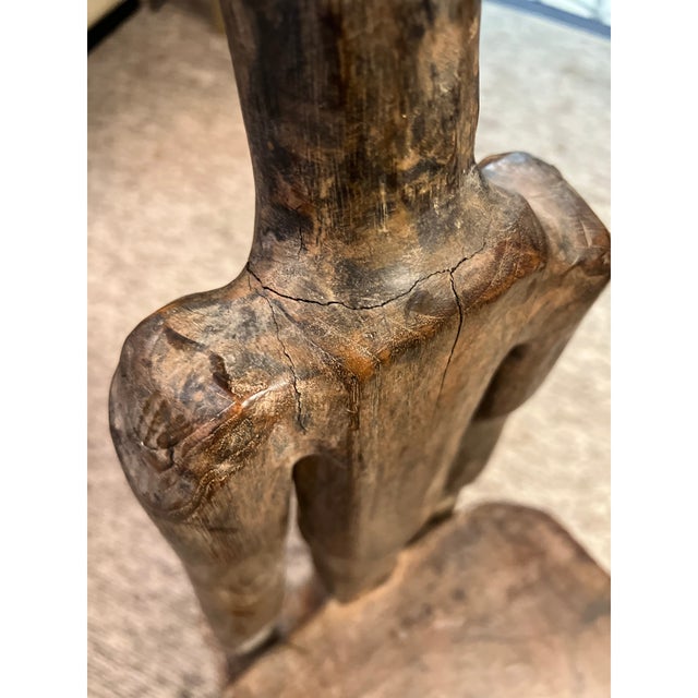 Wood 1960s Carved Figures Series - Set of Three Sculptural Chairs For Sale - Image 7 of 9