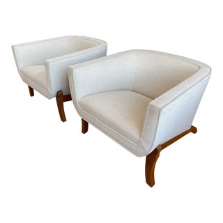 Mid 20th Century Pair of Mid Century Tub Chairs For Sale
