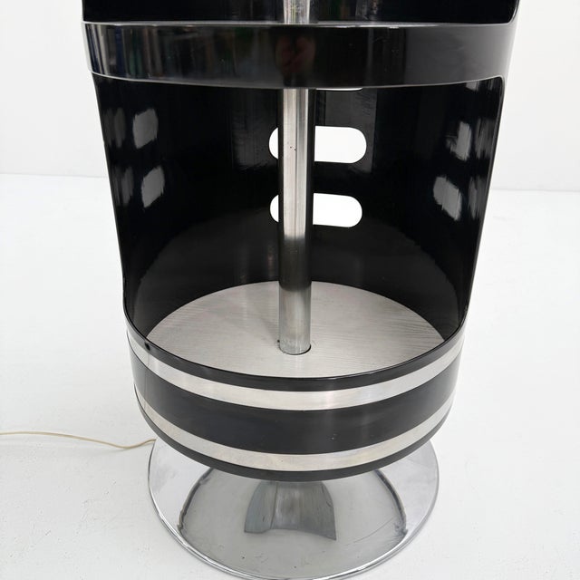 1960s Rotating Bar Cabinet with Lamp, 1960s For Sale - Image 5 of 15