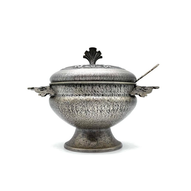 Large Tin Soup Tureen with Lid and Ladle from Pewter Mastad, Norway, 1950s, Set of 2 For Sale - Image 14 of 18