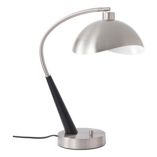 Luna Bella Boomerang Table Lamp, Black Oak/Satin Nickel, 32" Height For Sale