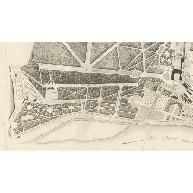 Louis-Pierre Baltard, Plan of the Château and Gardens of Saint-Cloud, 1803, Engraving For Sale - Image 6 of 10