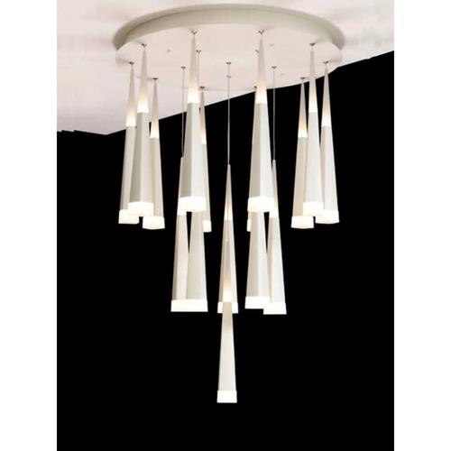 White Meteoriti Di Metallo Pendant Light in Aluminum and Acrylic by Jago For Sale - Image 6 of 10