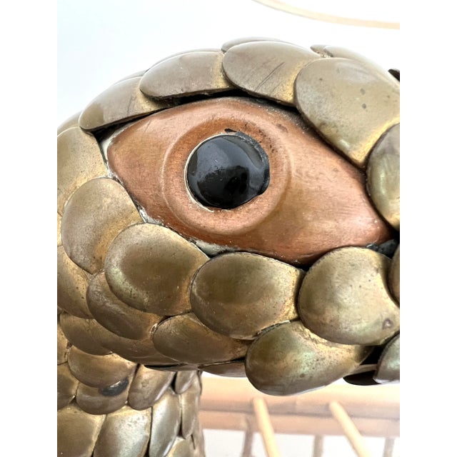 Large Sergio Bustamante Style Vintage Metal Sitting Duck For Sale - Image 12 of 12