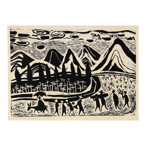 1953 Jenny Dalenoord Memento Woodcut