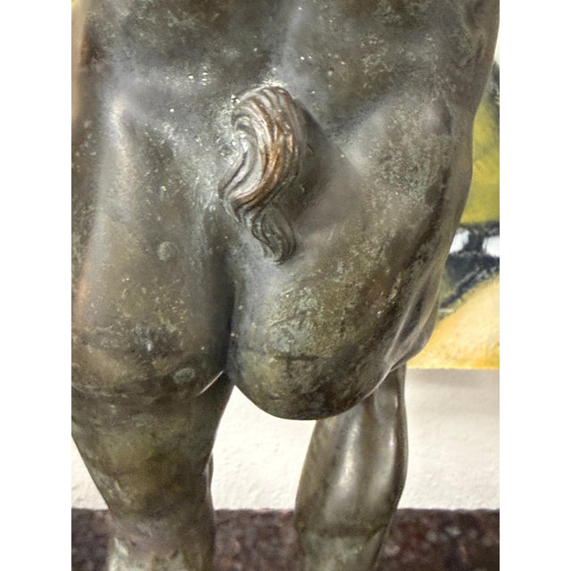 19th Century Grand Tour Neo Classical Bronze of Dancing Faun with Cymbals For Sale - Image 18 of 18