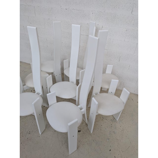 White Golem Chairs by Vico Magistretti for Poggi, 1960s, Set of 8 For Sale - Image 11 of 18