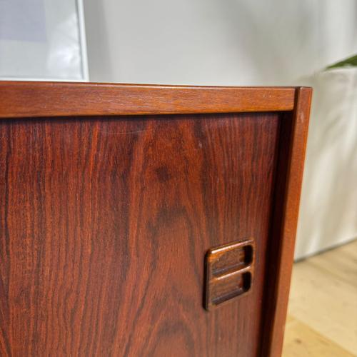 Mid-Century Modern Rosewood Sideboard with Sliding Doors For Sale - Image 3 of 8