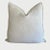 Fromentera French Linen Accent Pillow in Ciment With Down Insert For Sale In Los Angeles - Image 6 of 6
