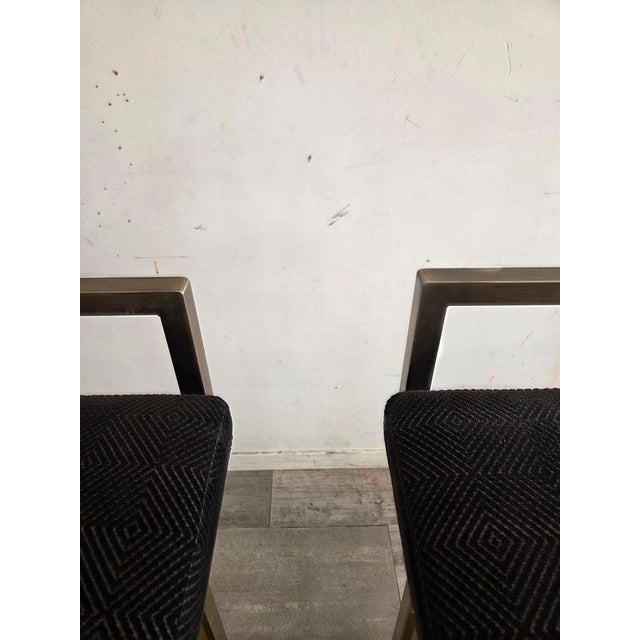 1970s Brass Barstools in the style of Maison Jansen, 1975, Set of 2 For Sale - Image 5 of 9