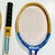 Royal Blue Vintage Americana Boho Chic Chris Evert Wood Wilson Tennis Rackets Decorative Objects - Set of 3 For Sale - Image 8 of 14