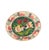 Vintage Hand-Painted Mediterranean Style Terracotta Ceramic Wall Hanging Plate - Bird & Tulip Motif For Sale - Image 4 of 12