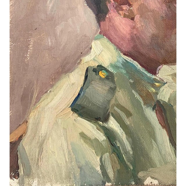 1960s Oil Portrait Painting, Ukrainian Art, 1961 For Sale - Image 5 of 6