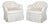 Tufted White Upholstered Swivel Chairs, Pair For Sale