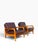 Pair of Danish Modern Leather Lounge Chairs | Sculpted Maple Frames | Brown Leather With Tufted Backs | C. 1960s For Sale - Image 4 of 18