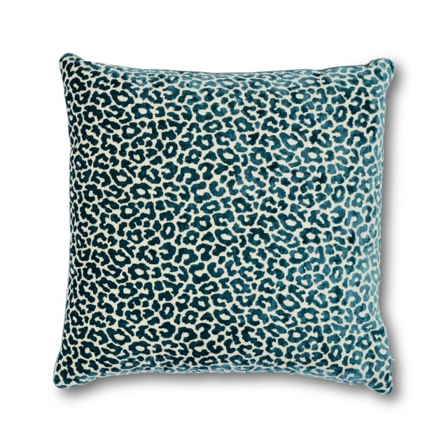 Early 21st Century Schumacher Madeleine Pillow in Cadet For Sale - Image 5 of 5
