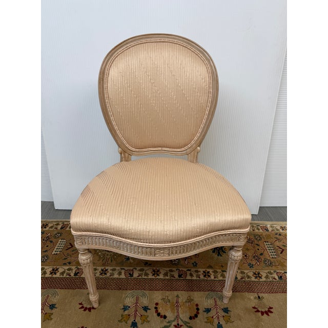Design Plus Gallery presents a Parlor Chair with Pleated Silk Upholstery and Gustavian Design. The frame of the chair is...