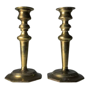 Brass Candlesticks awarded to Rose Friedman (Milton Friedman) - A Pair