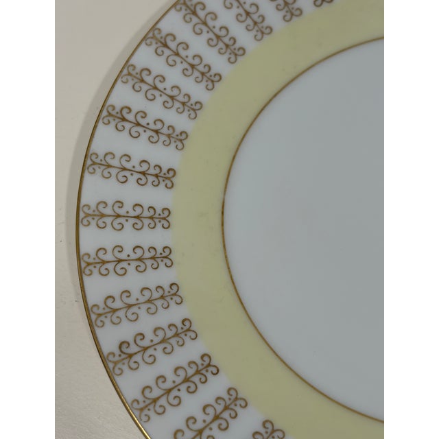 Rosenthal 1960s Art Deco Rosenthal Germany Yellow Edge Gold Trim Cup, Saucer, Plate Marked - 3 pcs For Sale - Image 4 of 6