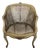 Vintage French Louis XV Style Carved Cane Barrel Back Armchair For Sale