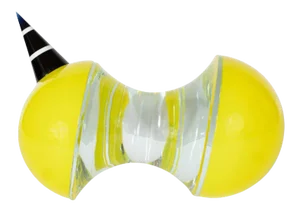 Vintage Abstract Art Glass "Duel" Sculpture by Jiri Jelinek