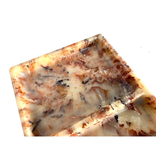 Mid 20th Century Faux Onyx Resin Partitioned Tray For Sale - Image 11 of 13