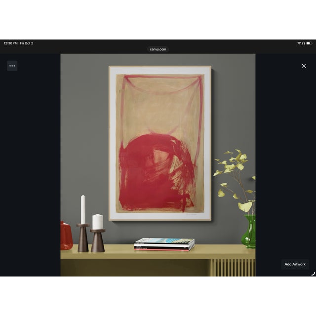 2020s Emerging Eruption in Red Abstract Acrylic Painting For Sale - Image 5 of 5