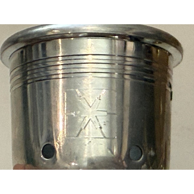 Pair of Josten's Pewter Candleholders Made in England Star Engraved For Sale In Phoenix - Image 6 of 11