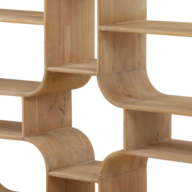 Century Natural Solid Wood Shelf / Bookcase For Sale - Image 4 of 5