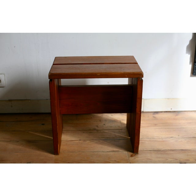 Large Stool by Charlotte Perriand for Les Arcs, France, 1960s For Sale - Image 12 of 13