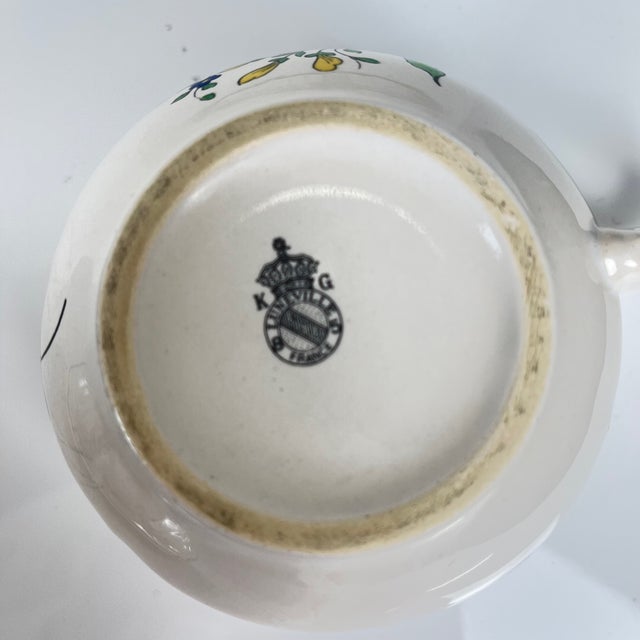 Large Réverbère Cups with Saucers from KG Lunéville, 1980s, Set of 4 For Sale - Image 6 of 10