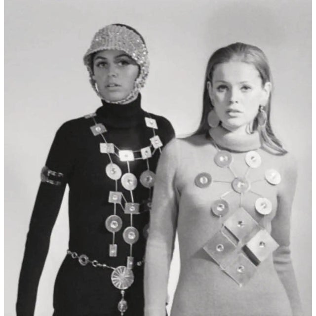 Louis Feraud Paris Chrome and Mirrors Space Age Necklace For Sale - Image 14 of 16