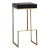 Furnish your kitchen or bar area in contemporary style with the Ferrara barstool. The gold solid stainless steel frame...