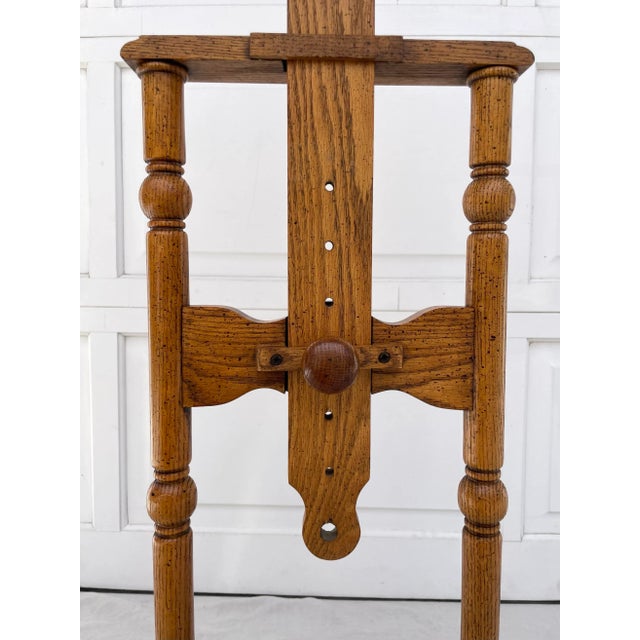 Mid 20th Century Mid 20th Century Traditional Oak Adjustable Vanity Mirror Valet Stand For Sale - Image 5 of 11