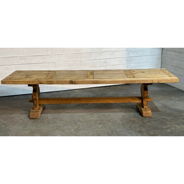 French Oak Farmhouse Dining Table, 1929 For Sale - Image 6 of 18