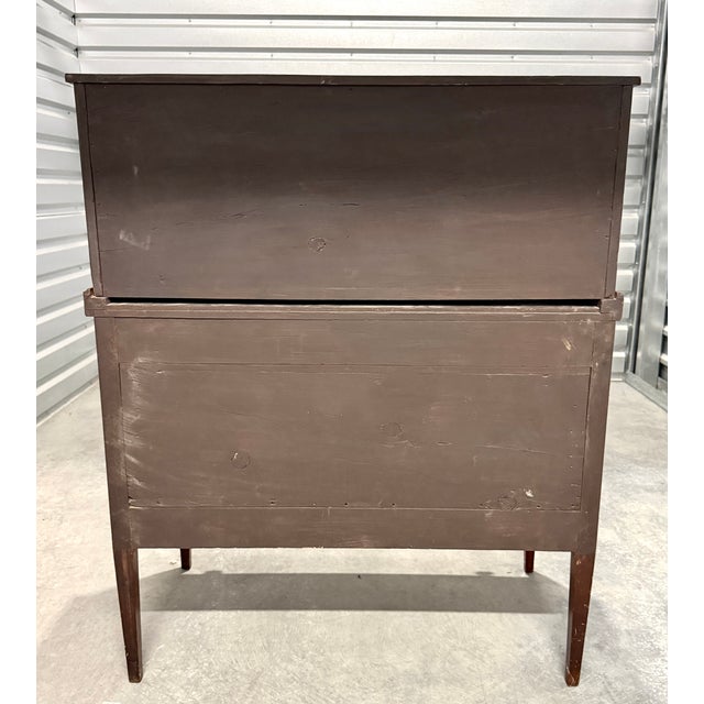 Early 19th Century American Federal Period Mahogany Secretary Chest With Eagle Inlay, New England For Sale - Image 17 of 17