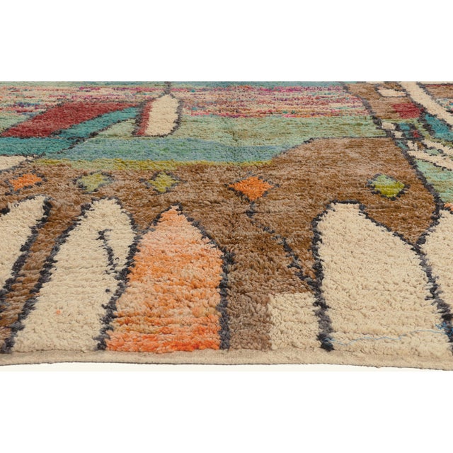 Berber Tribes of Morocco Contemporary Boujad Moroccan Rug, 08'08 X 10'11 For Sale - Image 4 of 10