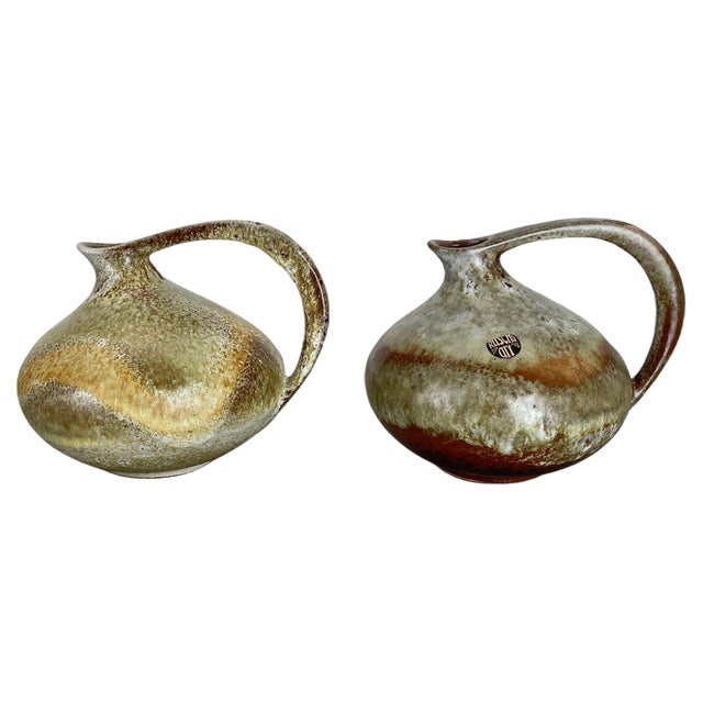 Pottery Vases 313 by Kurt Tschörner for Ruscha, Germany, 1960s, Set of 2 For Sale
