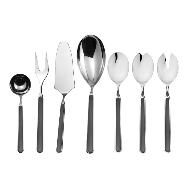Mepra Fantasia 7-Piece Serving Set, Black For Sale