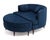 Mid-Century Modern Mid Century Half Moon Lounge Chair & Ottoman After Adrian Pearsall Satellite Havana Knoll Fabric For Sale - Image 3 of 18
