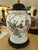 Mid 20th Century Vintage Chinese Porcelain Figural Table Lamp With Silk Drum Shade For Sale - Image 5 of 6