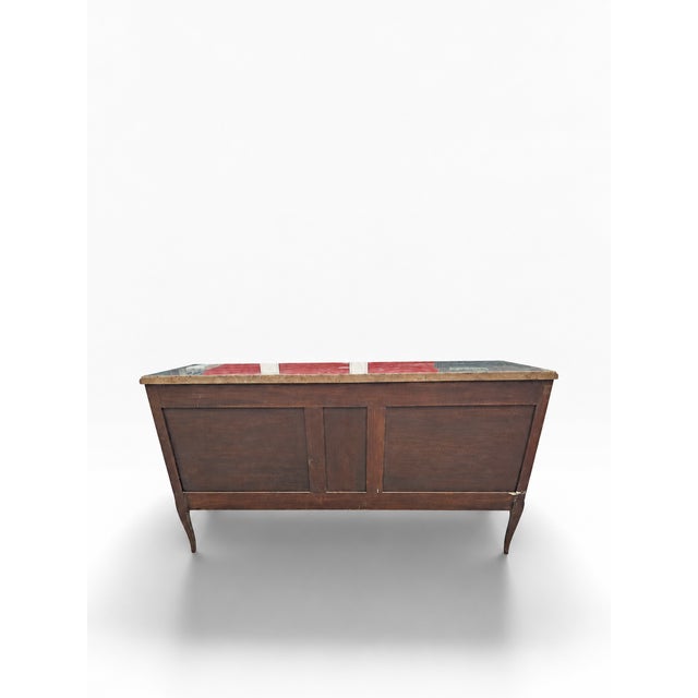 Wood Vintage French Louis XV-Style Marble-Top Triple Commode Dresser With Ormolu Mounts For Sale - Image 7 of 10