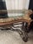 1990s Hollywood Regency Marble & Wrought Iron Console Table With Beveled Glass For Sale - Image 4 of 7