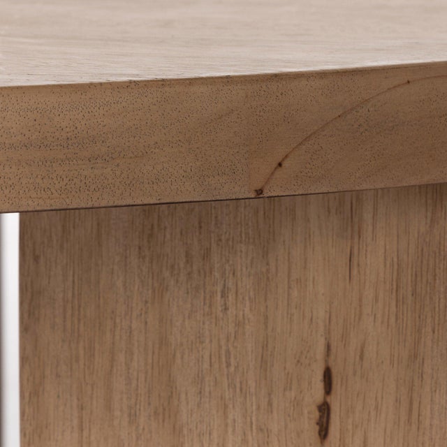 2020s Four Hands Mesa Round Coffee Table - Light Brushed Parawood 48" For Sale - Image 5 of 9