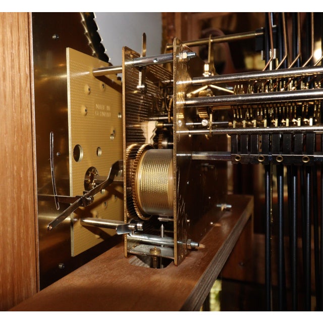 Hermle North America Red Oak Moonphase Grandfather Clock For Sale - Image 9 of 18
