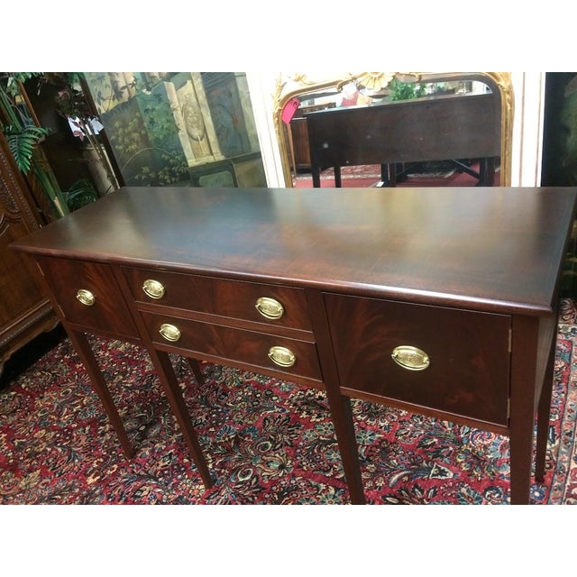 Wood Vintage Mahogany Sideboard Buffet, Huntboard For Sale - Image 7 of 11