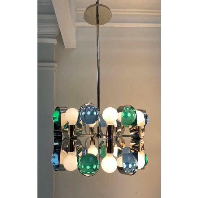 Blue Jonathan Adler Globo Chandelier For Sale - Image 8 of 8