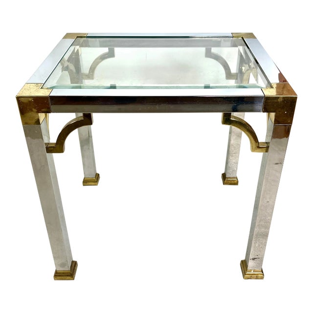 Vintage Mastercraft Style Chrome End Table For Sale
